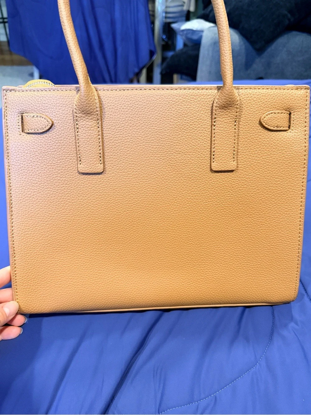 Impressions Orange Structured Satchel